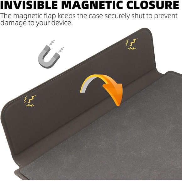 MacBook Pro 13 2016-2021 Laptop Sleeve PU Leather Case - Picture 3 of 9